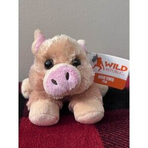 Wild Republic Hug'Ems Hug Ems Pig Plush with Tags Stuffed Animal Doll Cute 6"